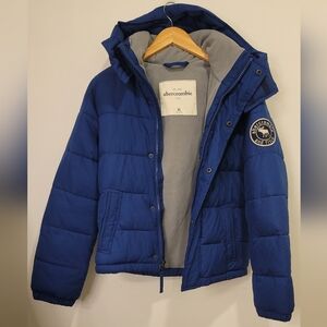 Abercrombie Kids Extra Large Hooded Puffer Coat‎ Quilted Winter Jacket